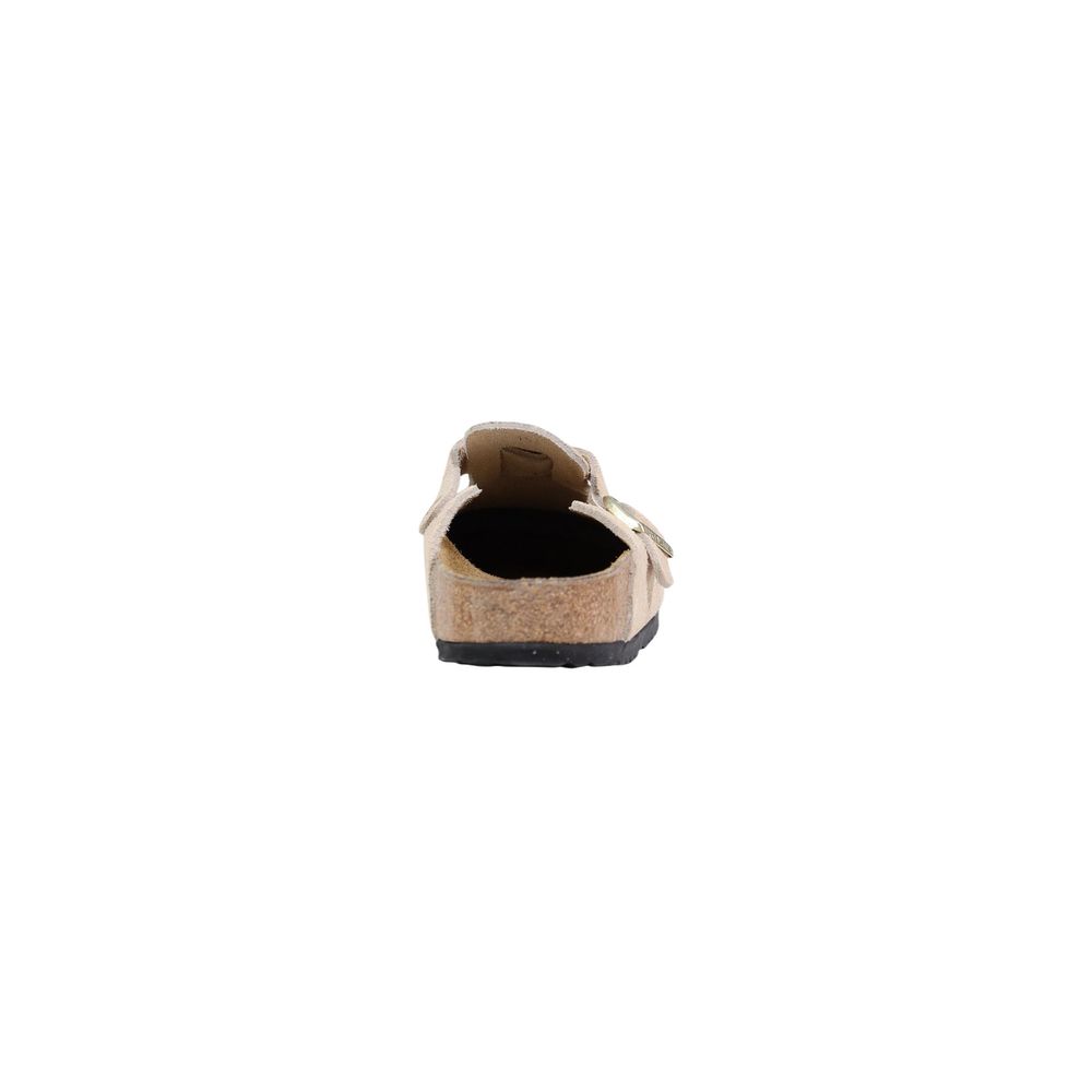 Birkenstock Beige Suede Leather Clogs | Regal Royce