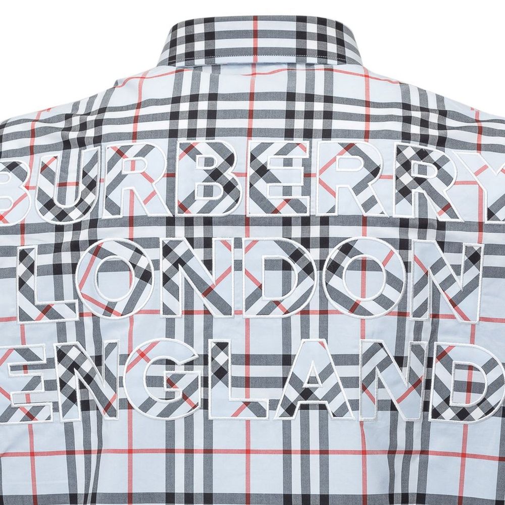 Burberry Blue Cotton Dress Shirt | Regal Royce