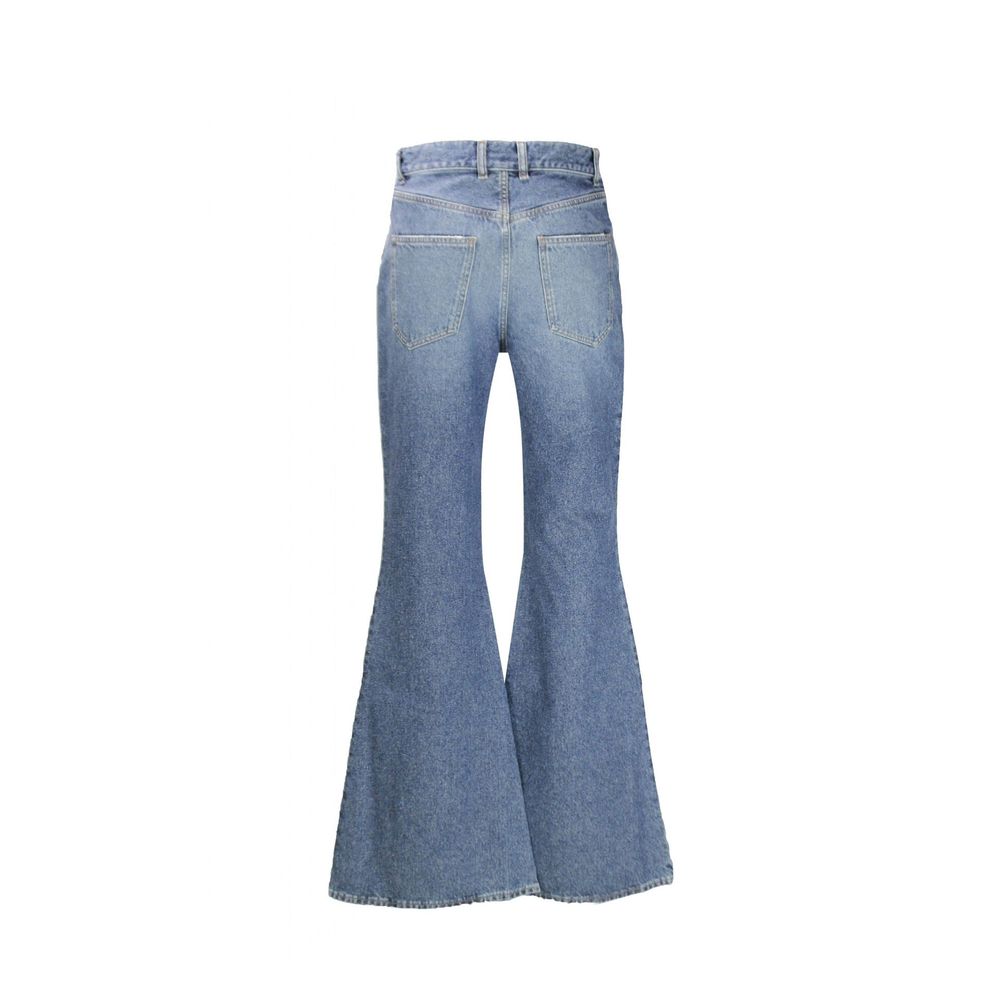 Chloé Blue Cotton Flared Jeans | Regal Royce
