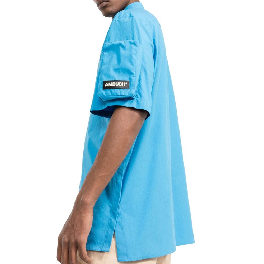 Ambush Blue Cotton Shortsleeve Shirt | Regal Royce