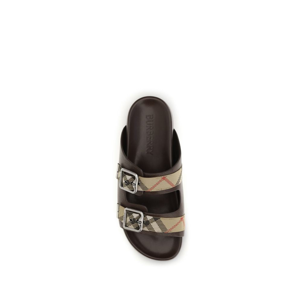 Burberry Brown Goatskin Flat Sandals | Regal Royce