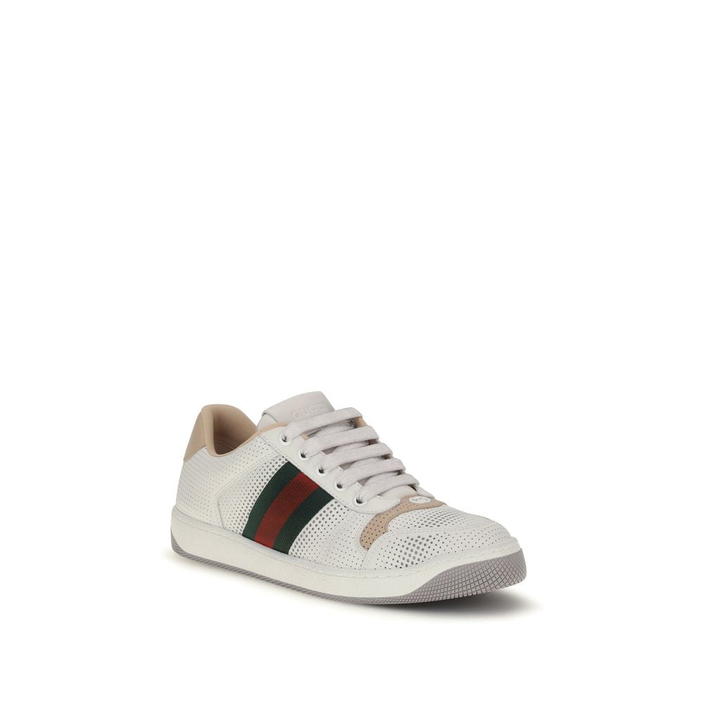 Gucci White Calf Leather Bos Taurus Athletic Sneakers | Regal Royce