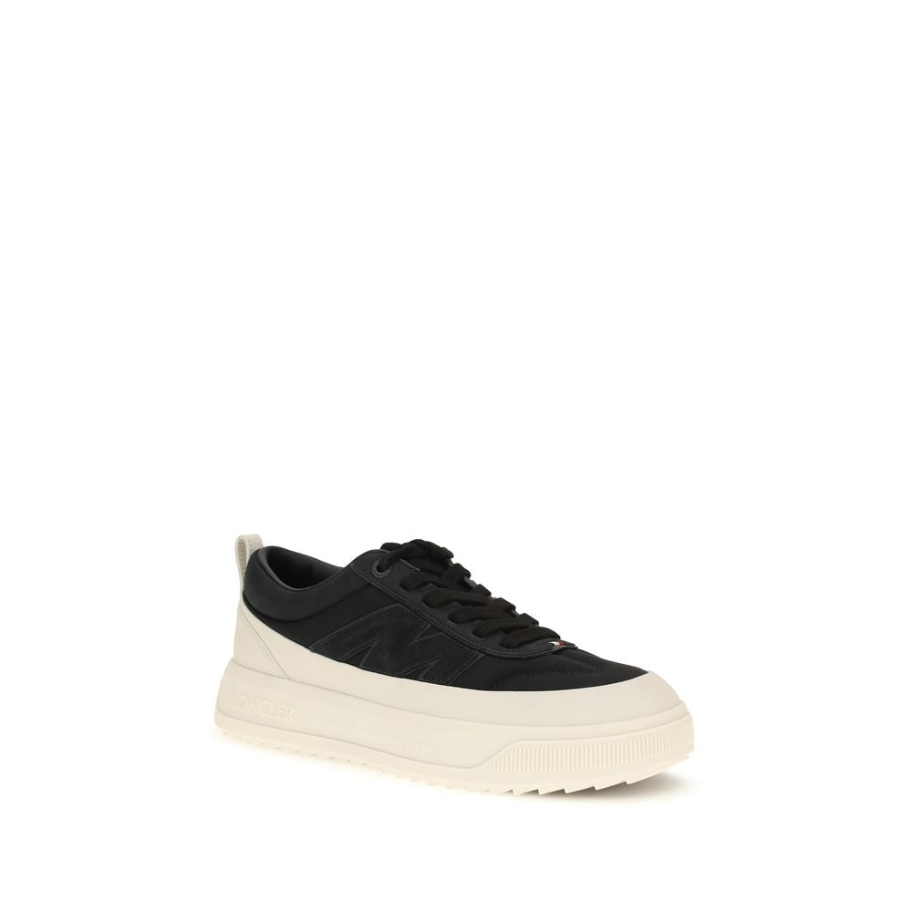 Moncler Black Calf Leather Bos Taurus Athletic Sneakers | Regal Royce