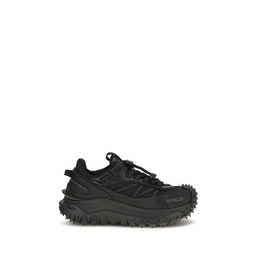 Moncler Black Calf Leather Bos Taurus Athletic Sneakers | Regal Royce