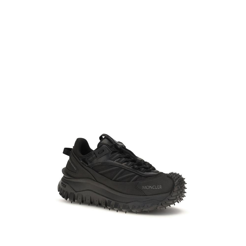 Moncler Black Calf Leather Bos Taurus Athletic Sneakers | Regal Royce