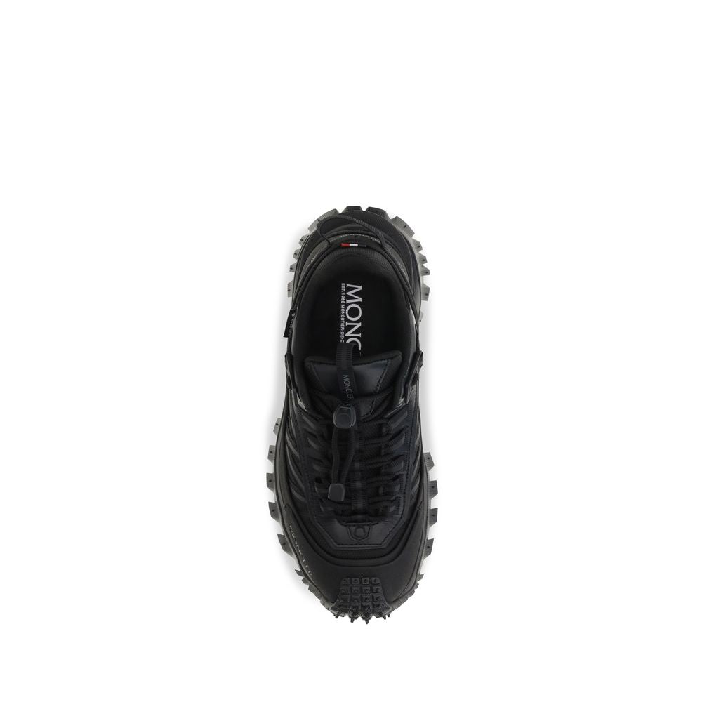 Moncler Black Calf Leather Bos Taurus Athletic Sneakers | Regal Royce