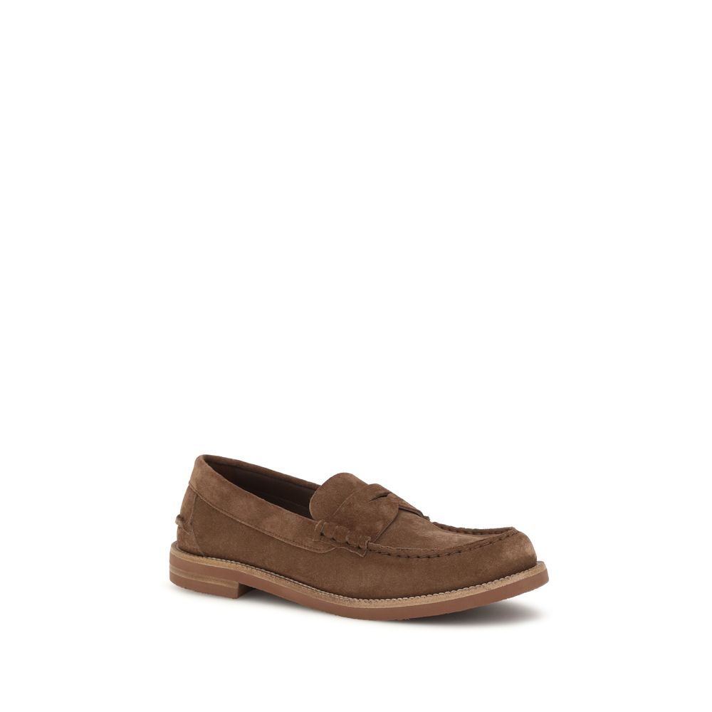 Pedro García Brown Suede Leather Slip-On Loafers | Regal Royce