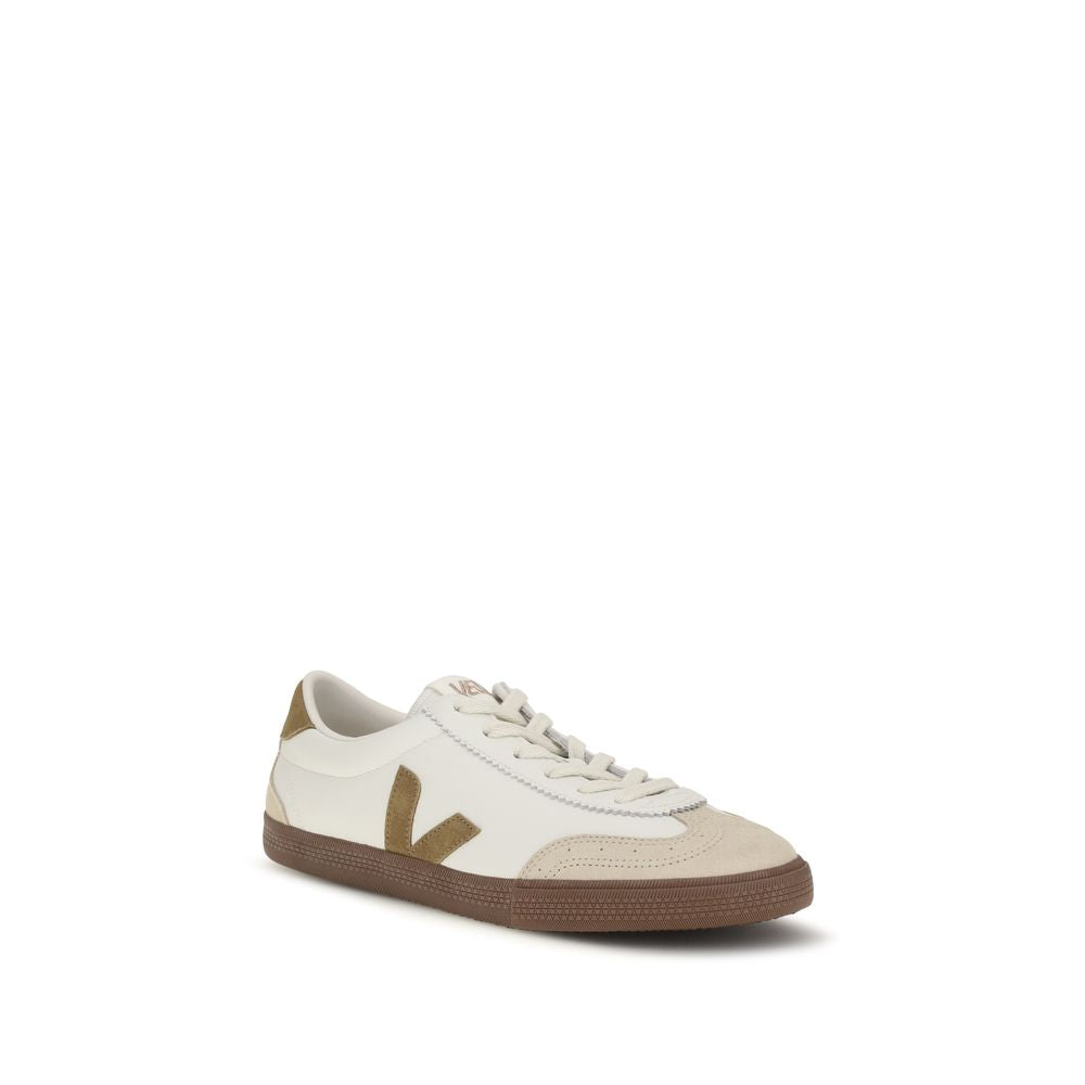 Veja Beige Calf Leather Bos Taurus Athletic Sneakers | Regal Royce