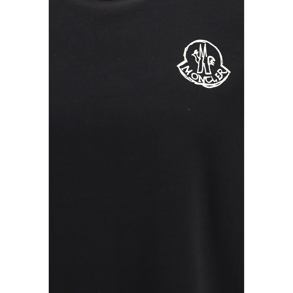 Moncler Black Cotton T-Shirt | Regal Royce