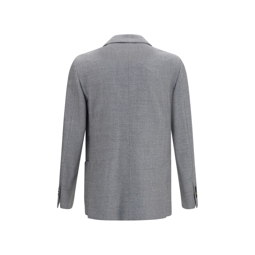 Lardini Gray Wool Oves Aries Full-Length Jacket | Regal Royce