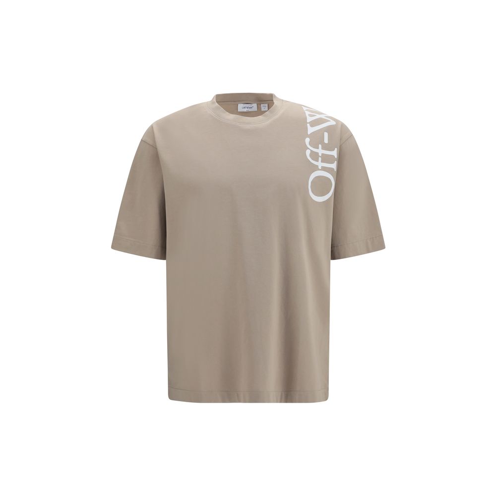 Off-White Beige Cotton T-Shirt | Regal Royce