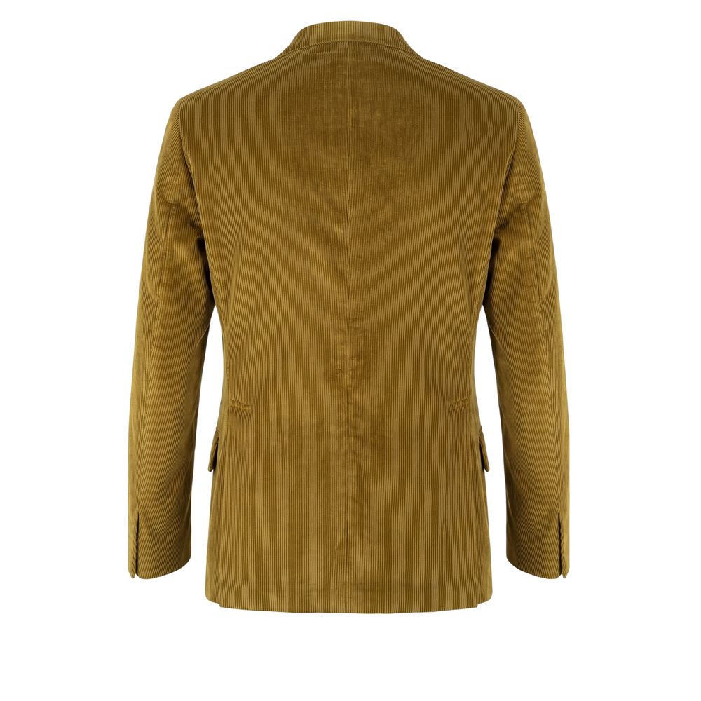 Peserico Green Cotton Men Jacket | Regal Royce