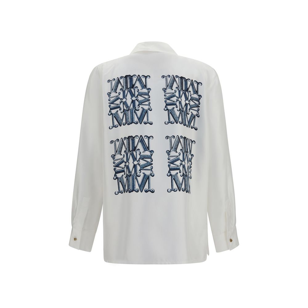 Max Mara White Silk Dress Shirt | Regal Royce