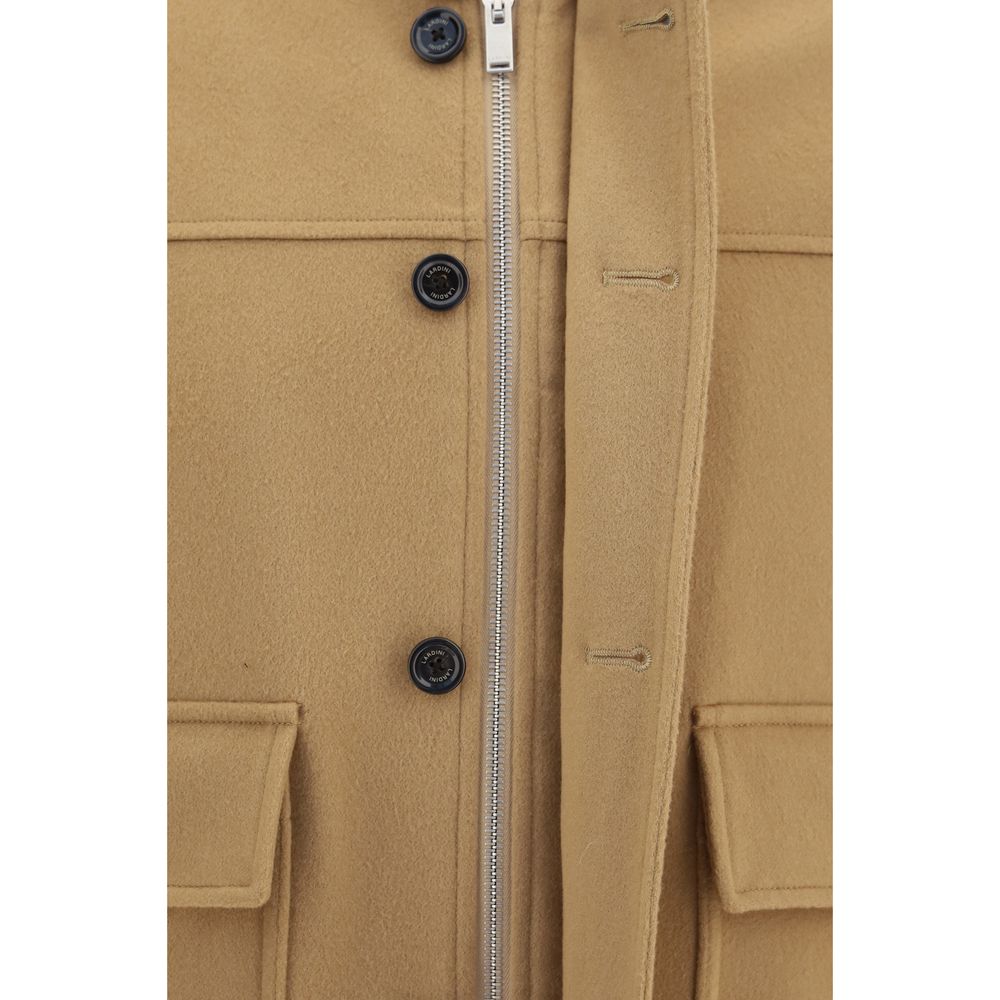 Lardini Beige Wool Oves Aries Full-Length Jacket | Regal Royce