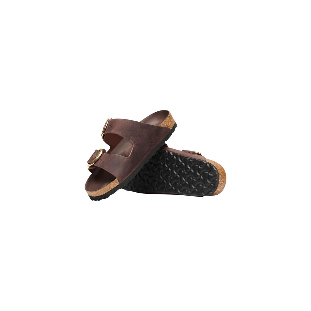 Birkenstock Brown Leather Flat Sandals | Regal Royce