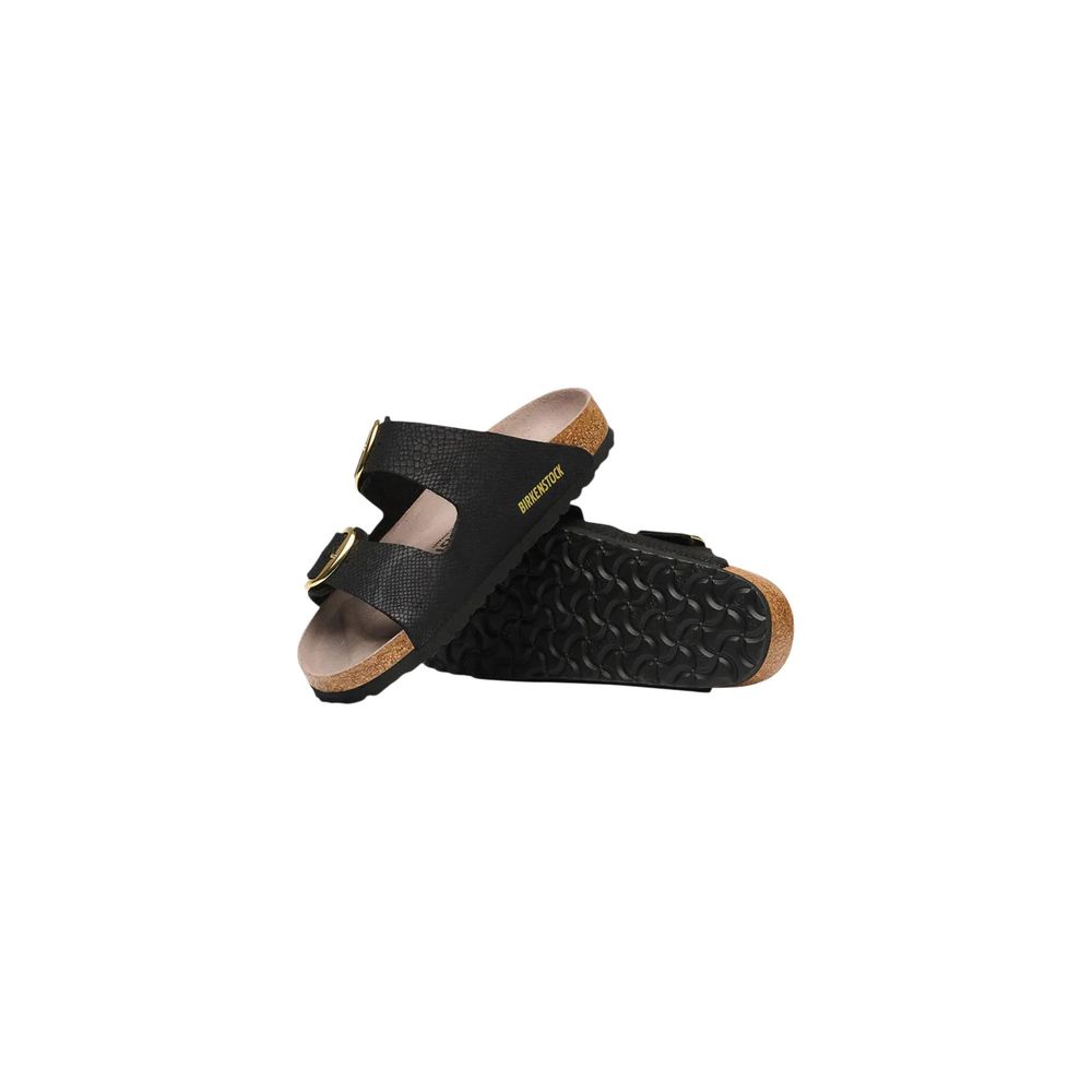 Birkenstock Black Synthetic Flat Sandals | Regal Royce