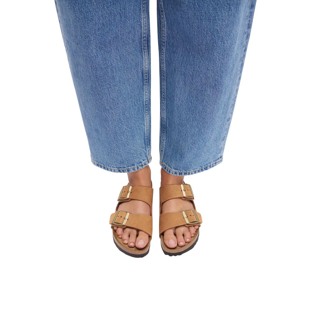 Birkenstock Brown Leather Flat Sandals | Regal Royce