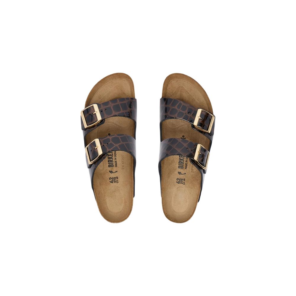 Birkenstock Black Leather Flat Sandals | Regal Royce