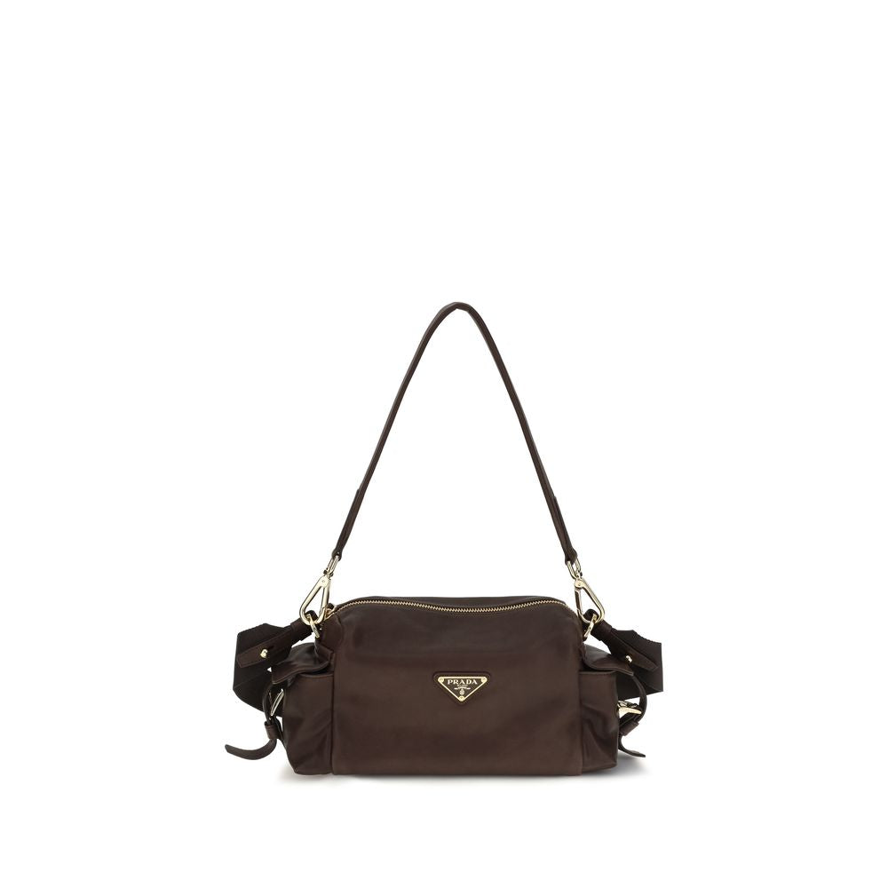 Prada Brown Napa Leather / Calf Bos Taurus Shoulder Bag | Regal Royce
