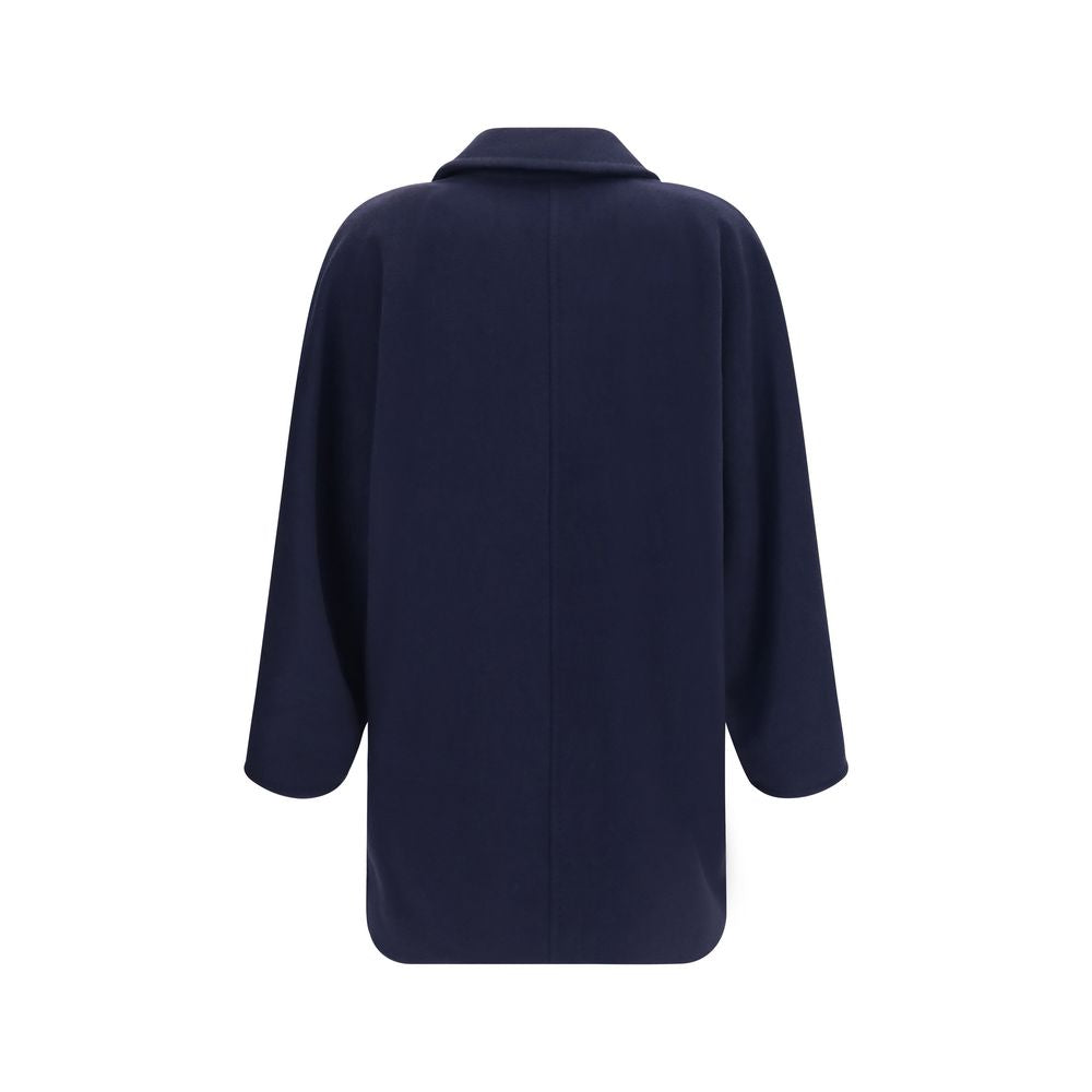 Max Mara Blue Wool Oves Aries Full-Length Jacket | Regal Royce