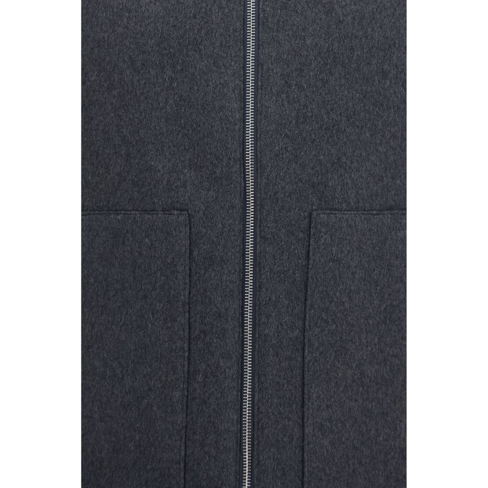 Lardini Gray Wool Oves Aries Sleeveless Jacket | Regal Royce