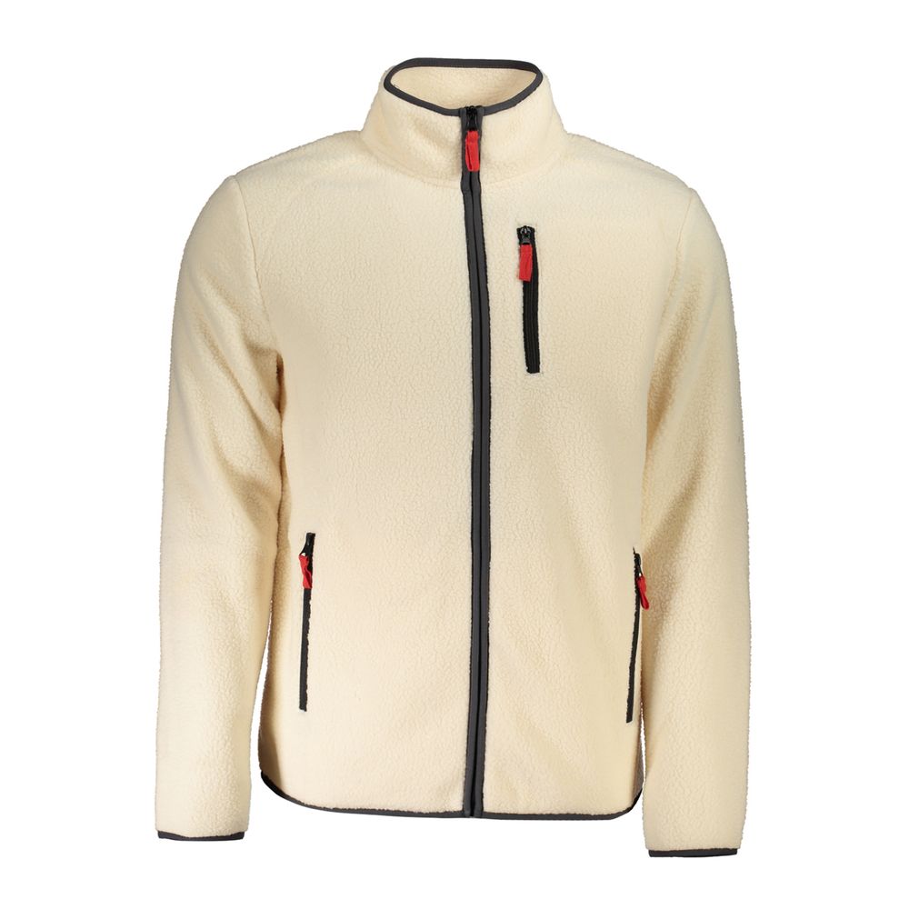 Norway 1963 Beige Polyester Men Sweater with Multiple Pockets | Regal Royce