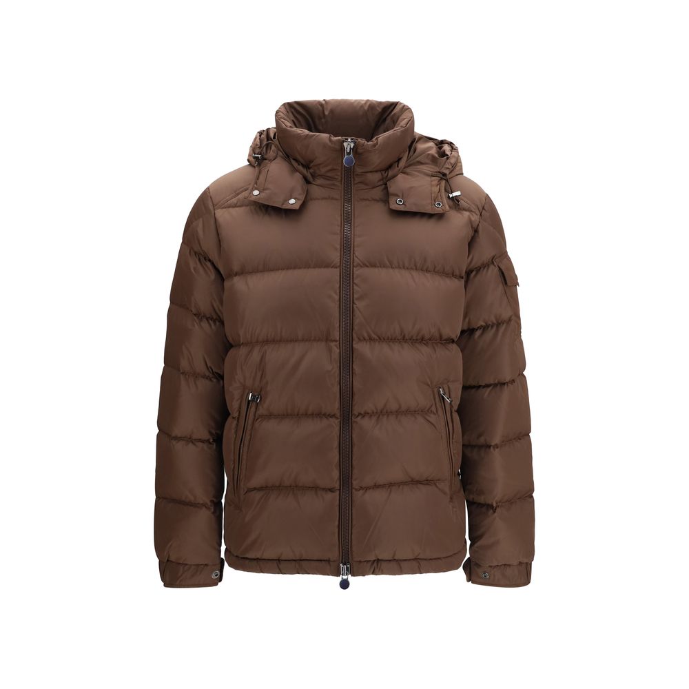 Moncler Brown Polyamide Full-Length Jacket | Regal Royce