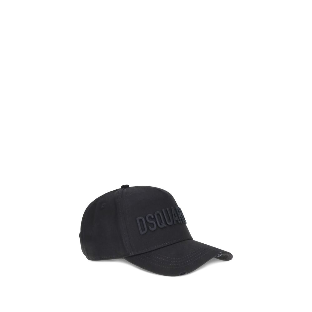 Dsquared² Black Cotton Cap (Baseball Hat) | Regal Royce