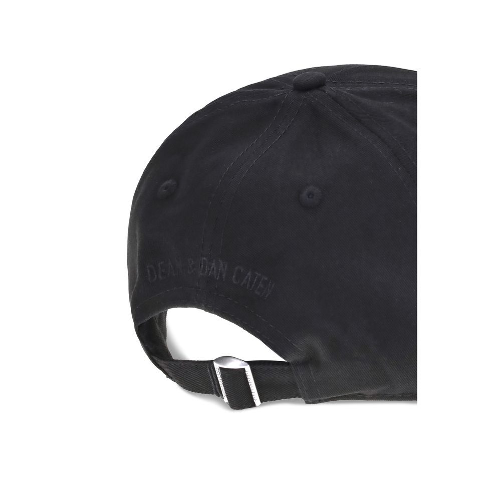 Dsquared² Black Cotton Cap (Baseball Hat) | Regal Royce