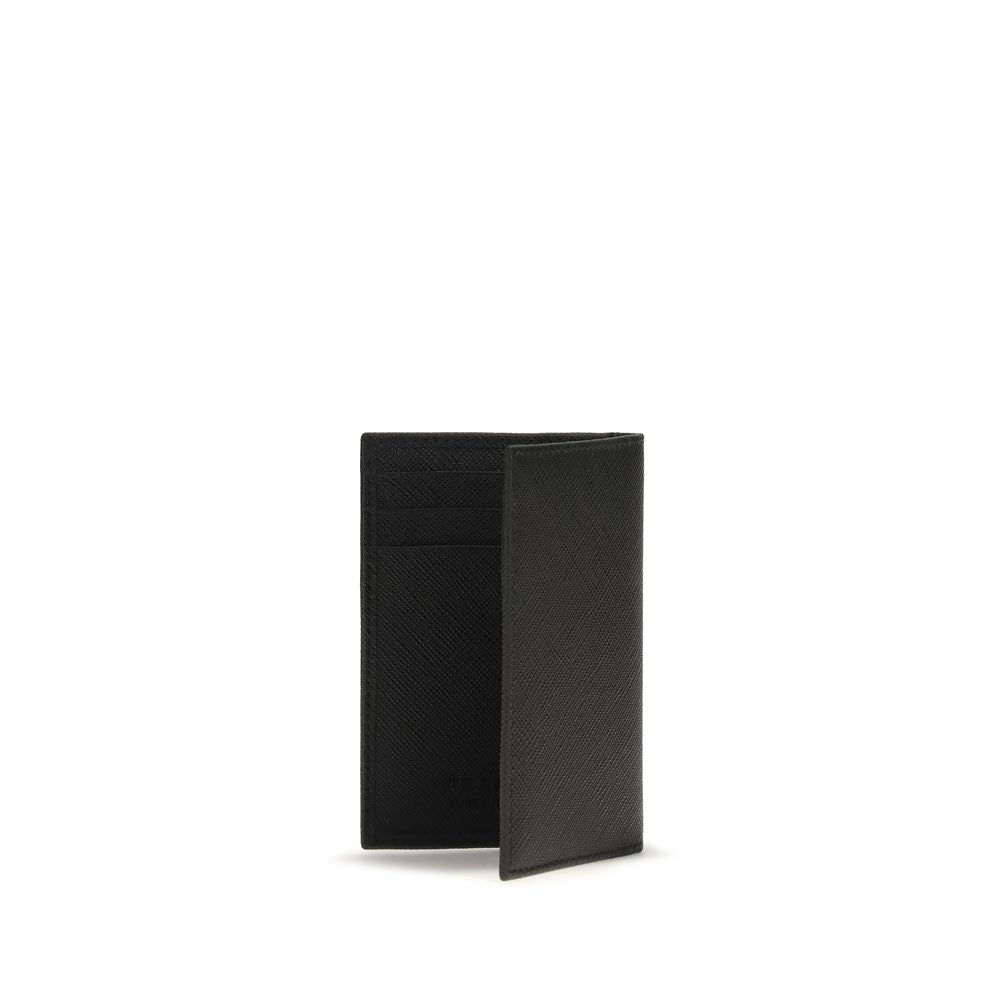 Prada Black Calf Leather Bos Taurus Wallet | Regal Royce