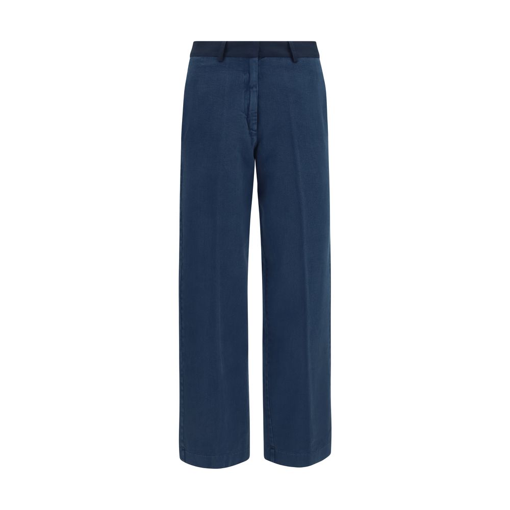 Forte_Forte Blue Cotton Chino Pants | Regal Royce