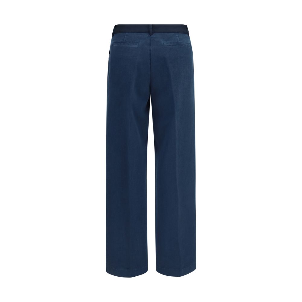 Forte_Forte Blue Cotton Chino Pants | Regal Royce