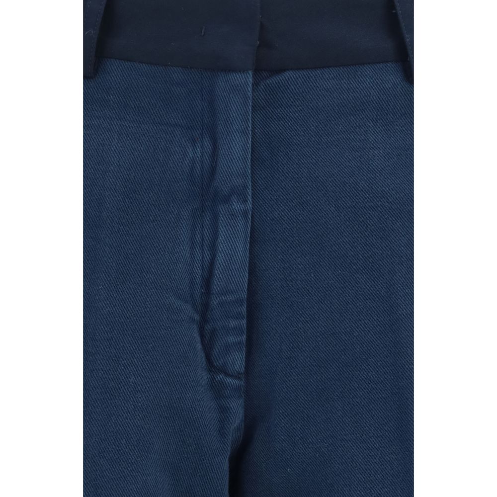 Forte_Forte Blue Cotton Chino Pants | Regal Royce