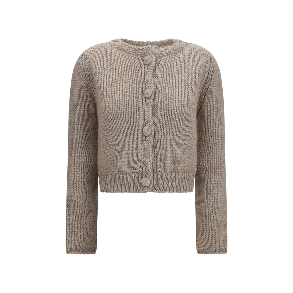 Forte_Forte Beige Silk Cardigan | Regal Royce