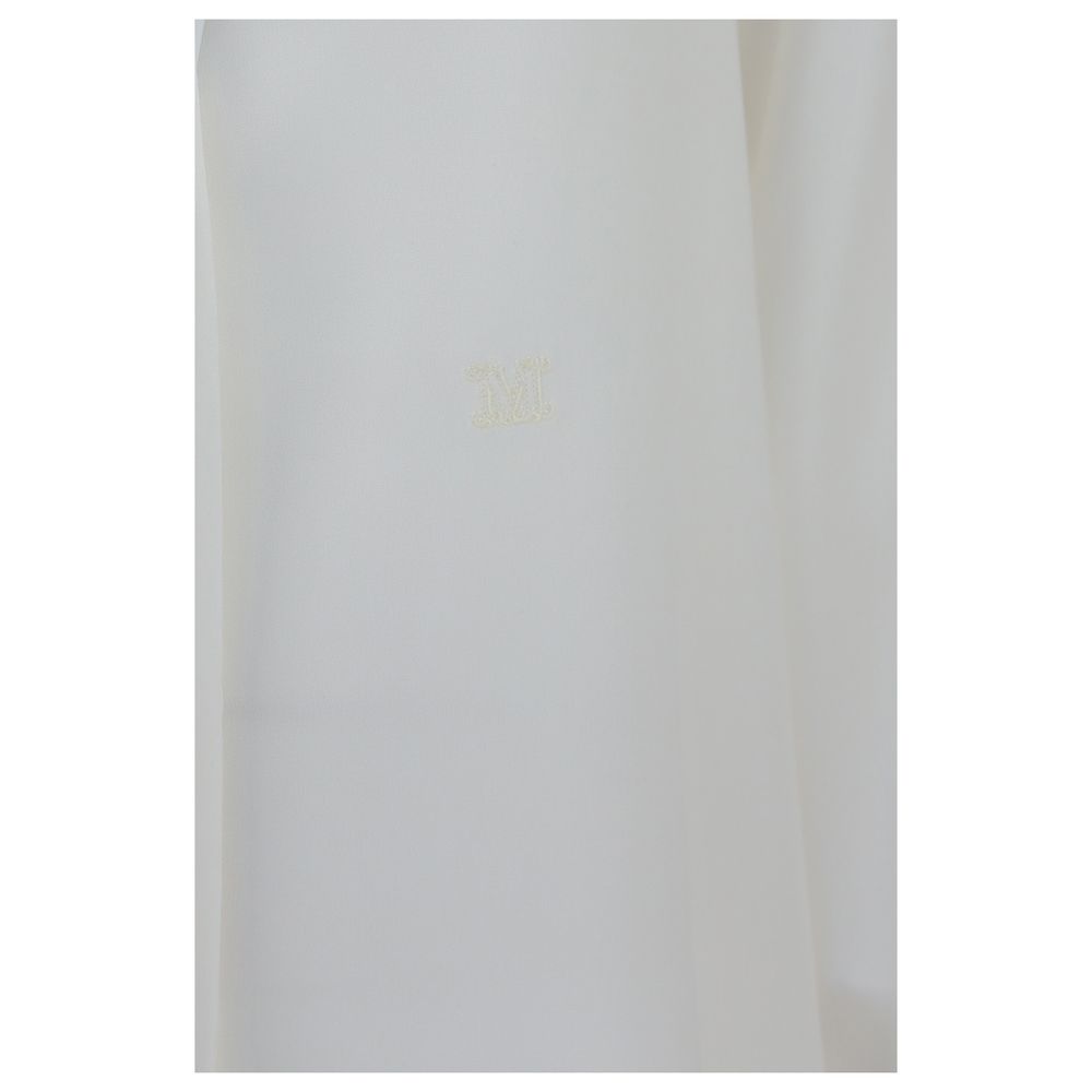 Max Mara White Silk Dress Shirt | Regal Royce