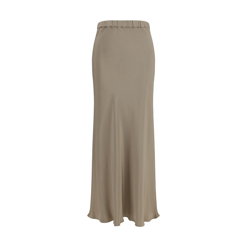 Max Mara Beige Silk Long Skirt | Regal Royce