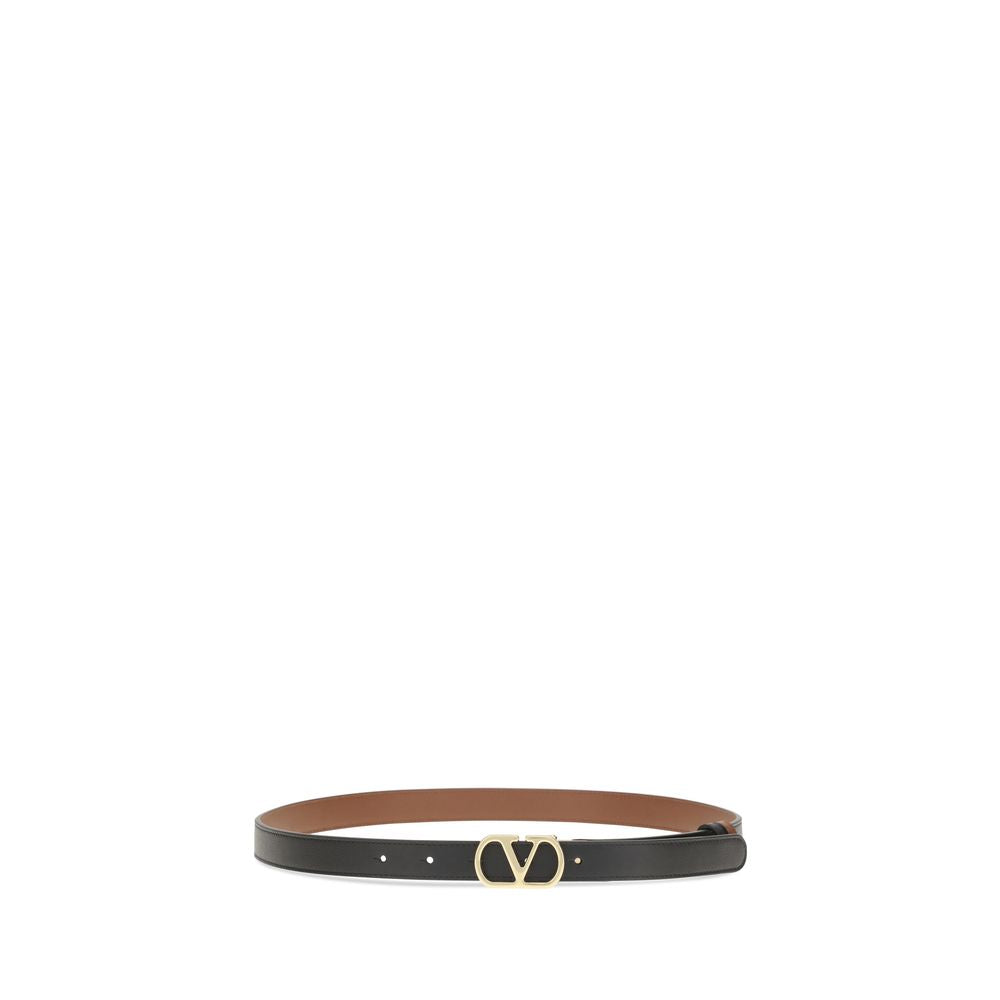 Valentino Garavani Black Calf Leather Bos Taurus Belt | Regal Royce