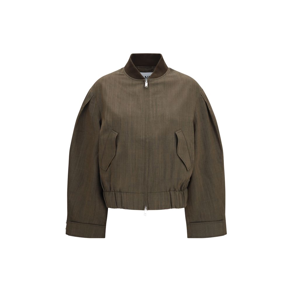 Ganni Bicolor Wool Oves Aries Bomber | Regal Royce