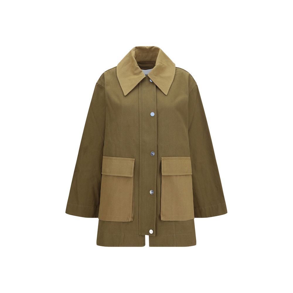 Ganni Bicolor Cotton Full-Length Jacket | Regal Royce