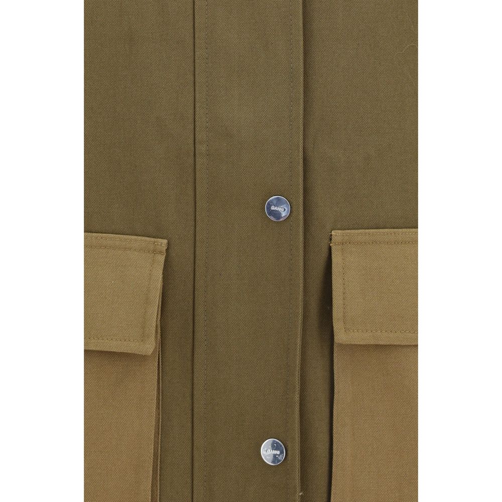 Ganni Bicolor Cotton Full-Length Jacket | Regal Royce