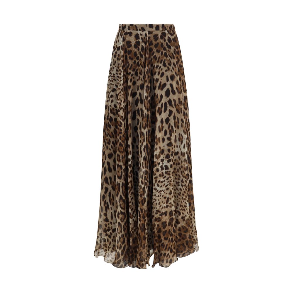 Dolce & Gabbana Beige Silk Long Skirt | Regal Royce