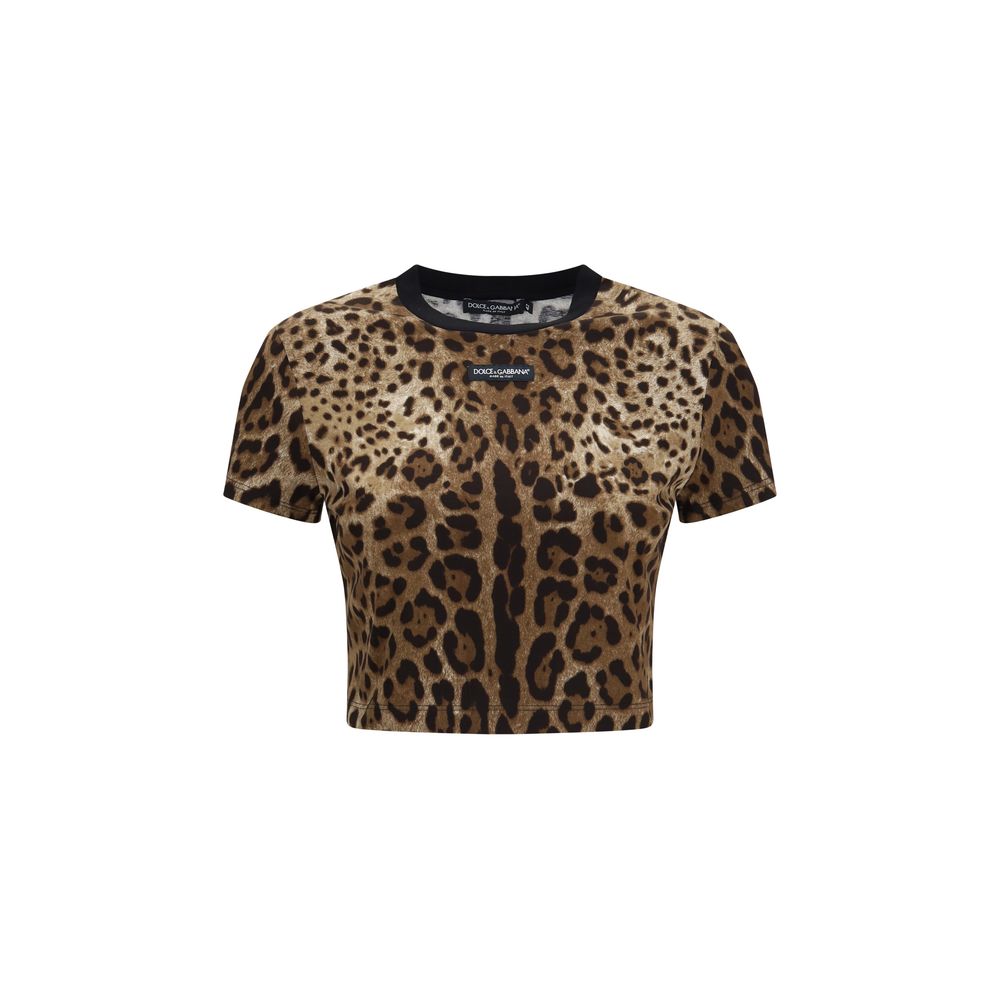 Dolce & Gabbana Beige Cotton T-Shirt | Regal Royce