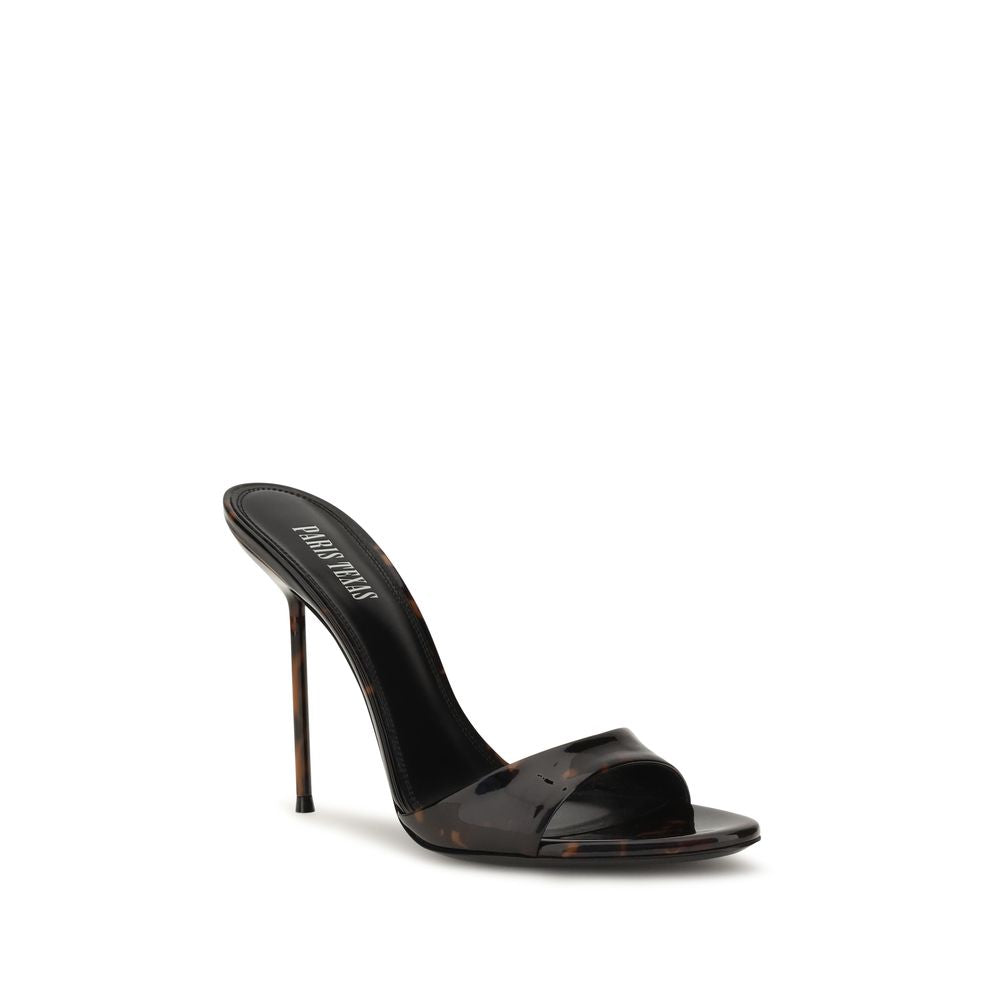 Paris Texas Black Calf Leather Bos Taurus Mules | Regal Royce