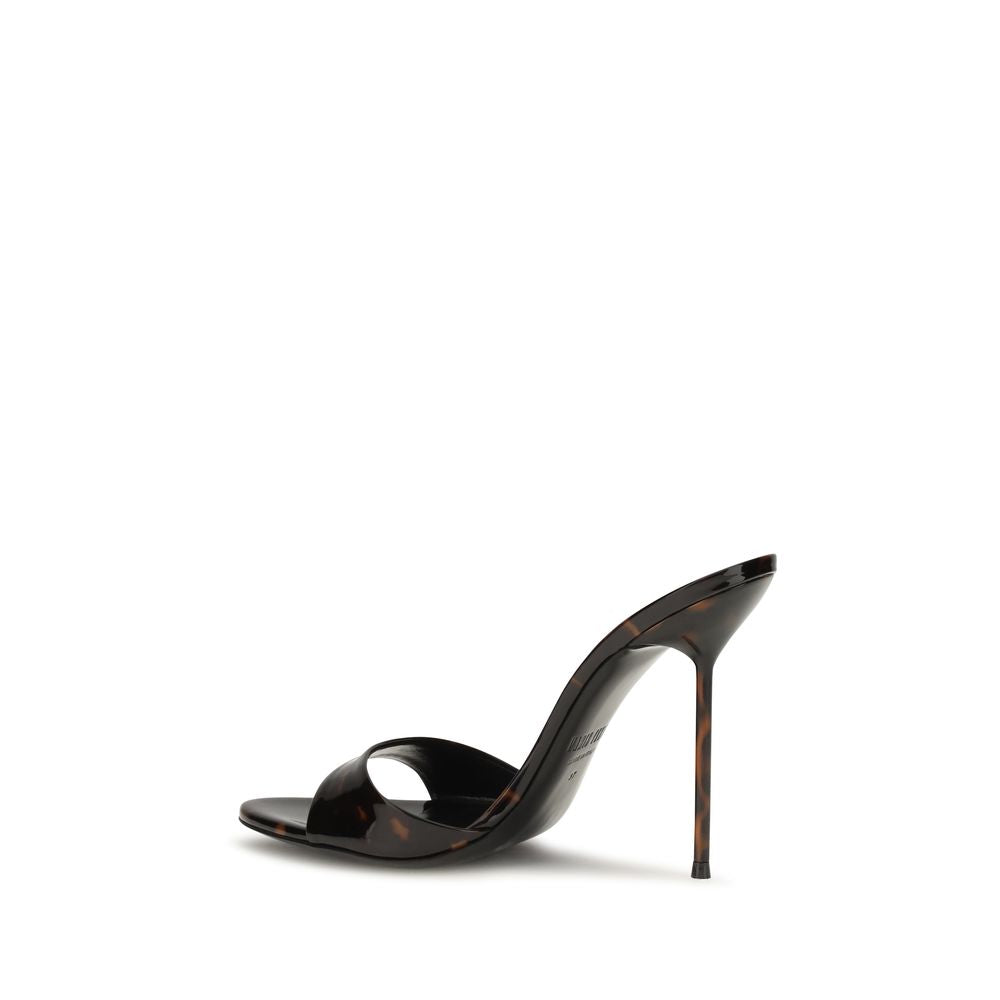 Paris Texas Black Calf Leather Bos Taurus Mules | Regal Royce