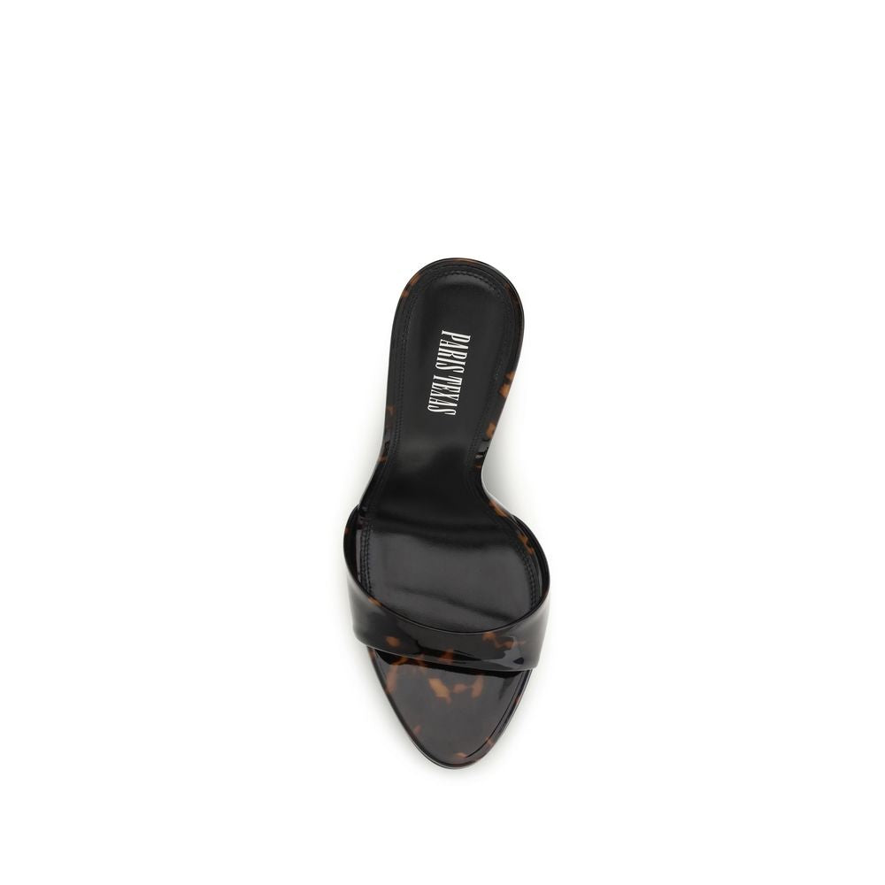 Paris Texas Black Calf Leather Bos Taurus Mules | Regal Royce