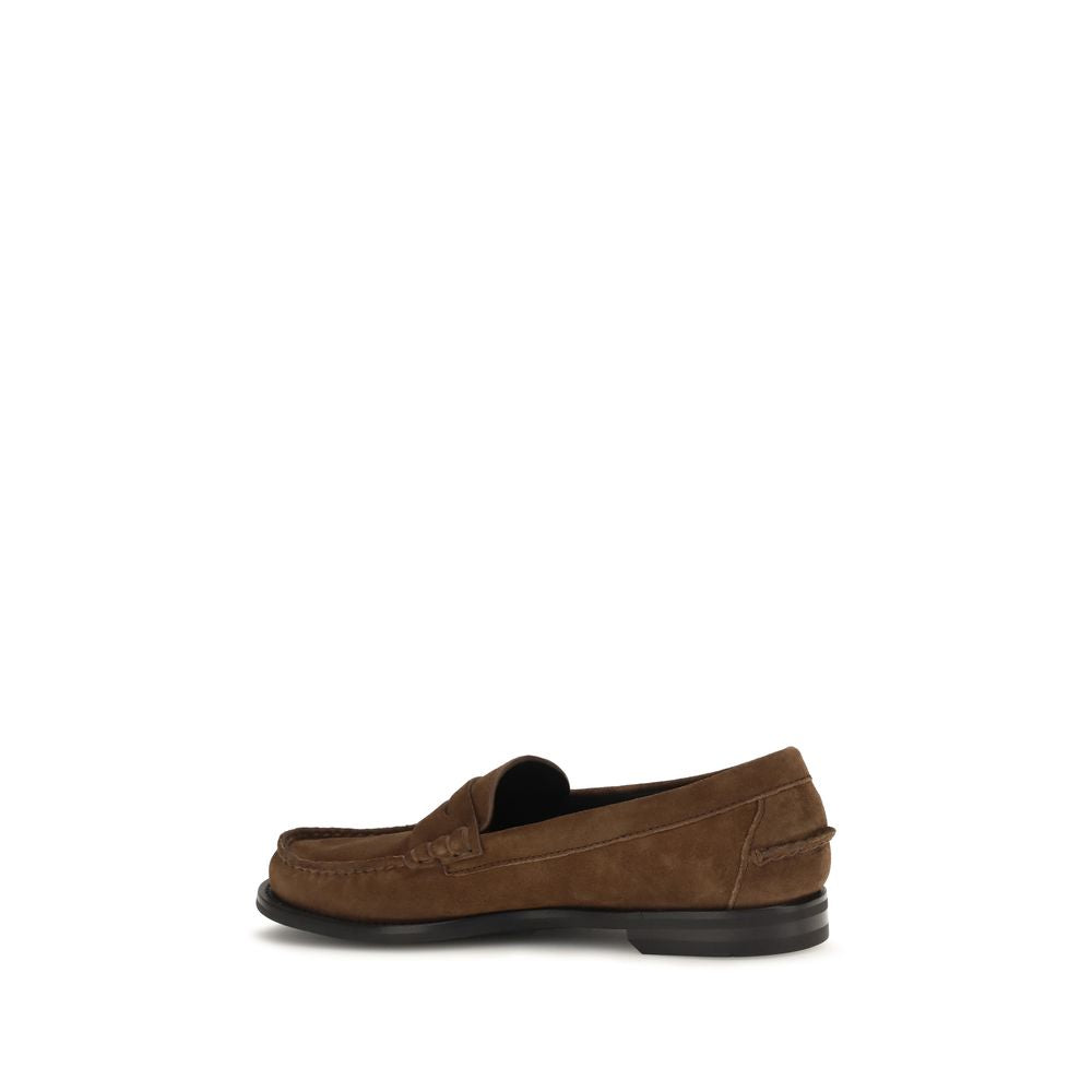 Prada Brown Suede Leather Slip-On Loafers | Regal Royce