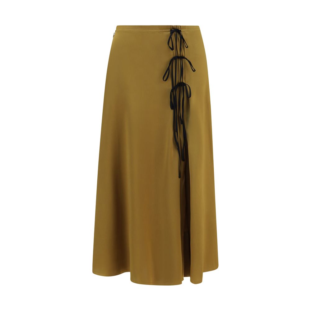 Ganni Bicolor Acetate Midi Skirt | Regal Royce
