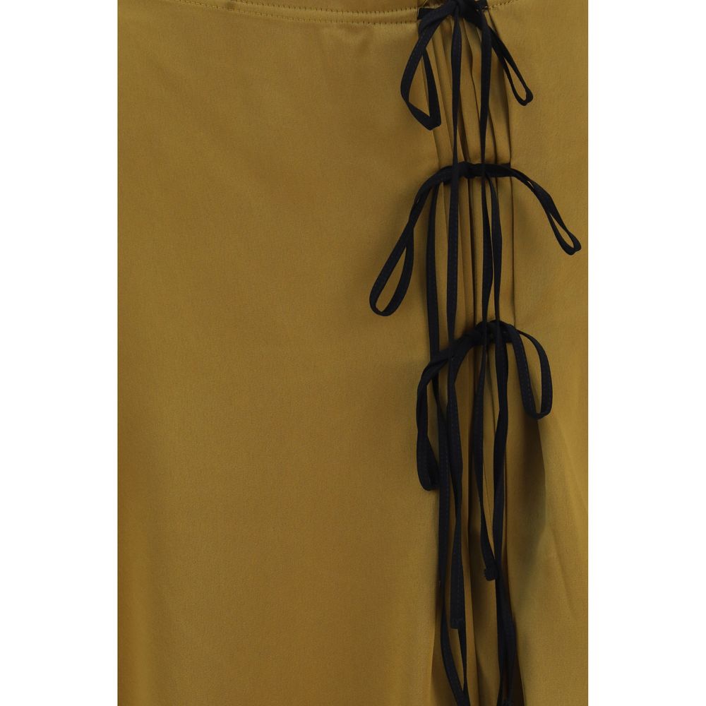 Ganni Bicolor Acetate Midi Skirt | Regal Royce