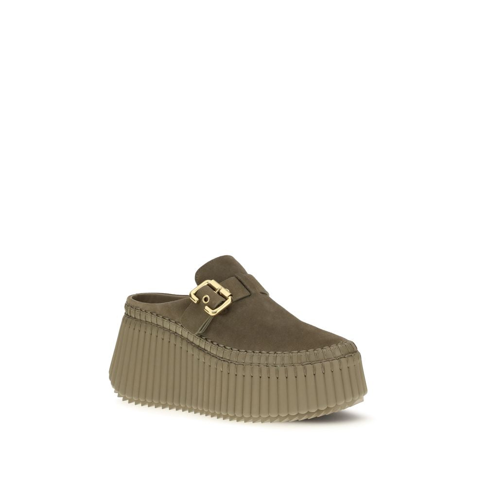 Chloé Bicolor Calf Leather Bos Taurus Mules | Regal Royce