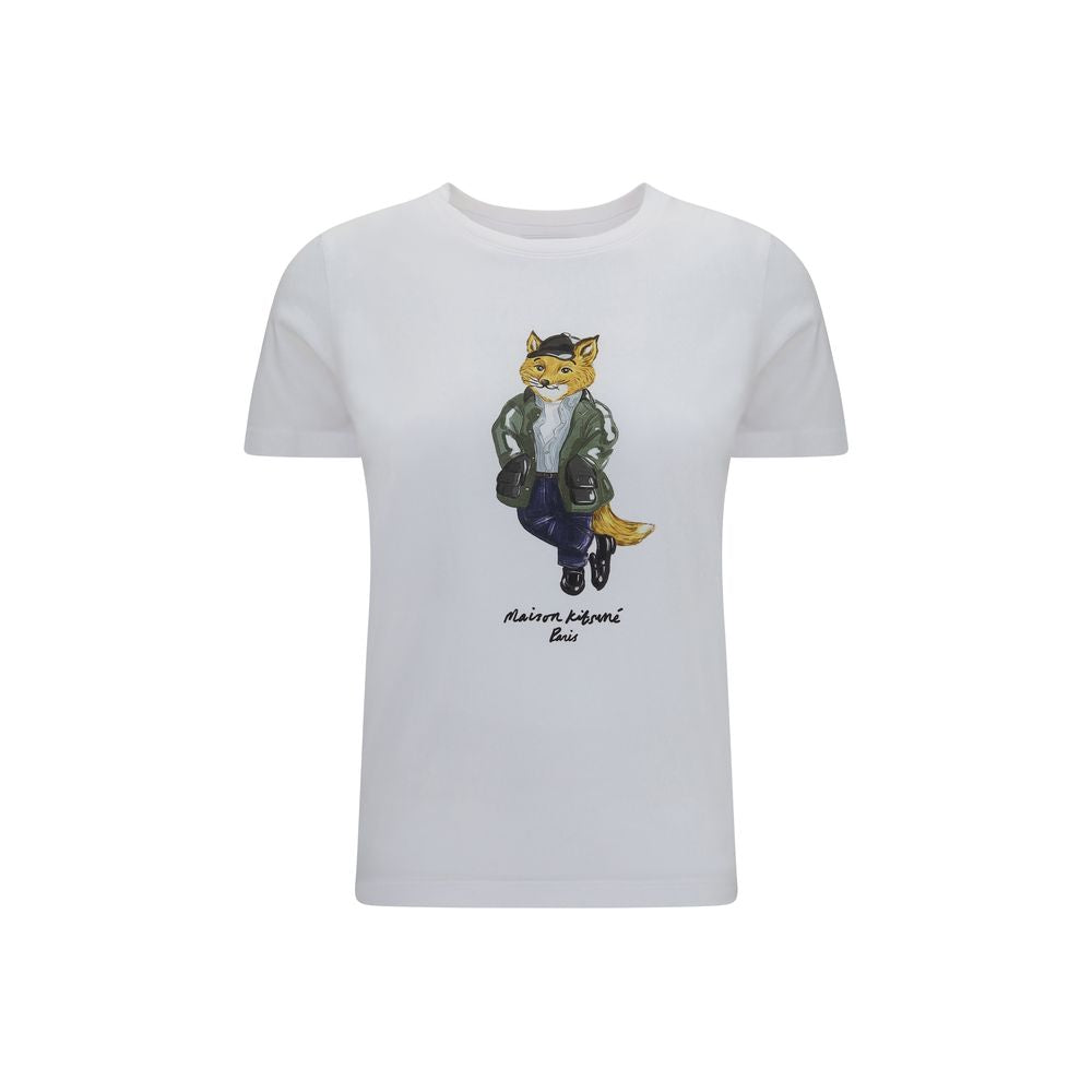Maison Kitsuné White Cotton T-Shirt | Regal Royce